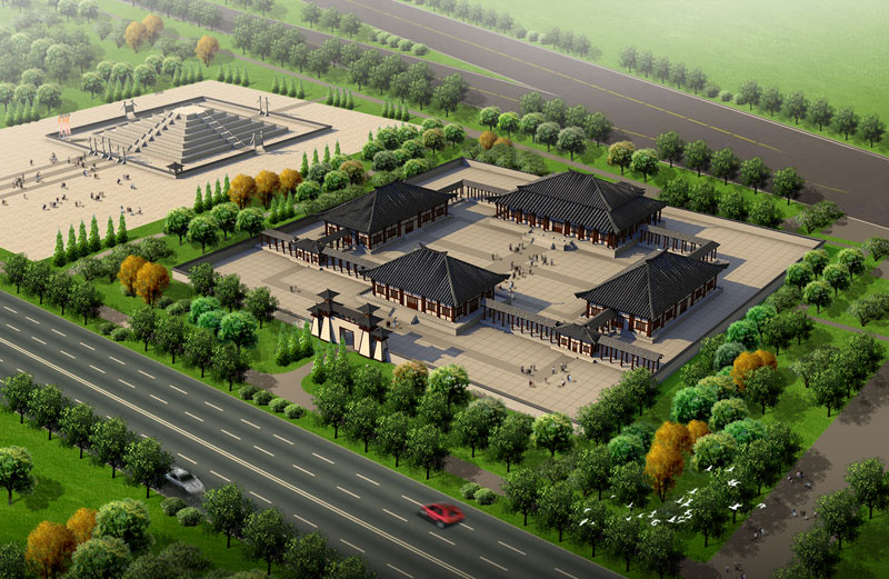 陕西省汉中市勉县刘备称王坛建筑设计(图1)