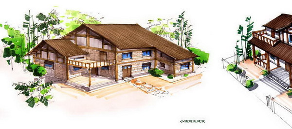 四川省罗江市国家重点小城镇建筑设计(图2)