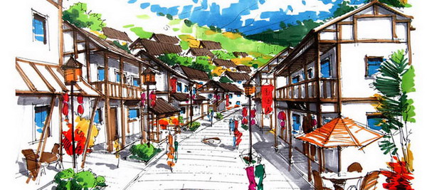 四川省罗江市国家重点小城镇建筑设计(图4)
